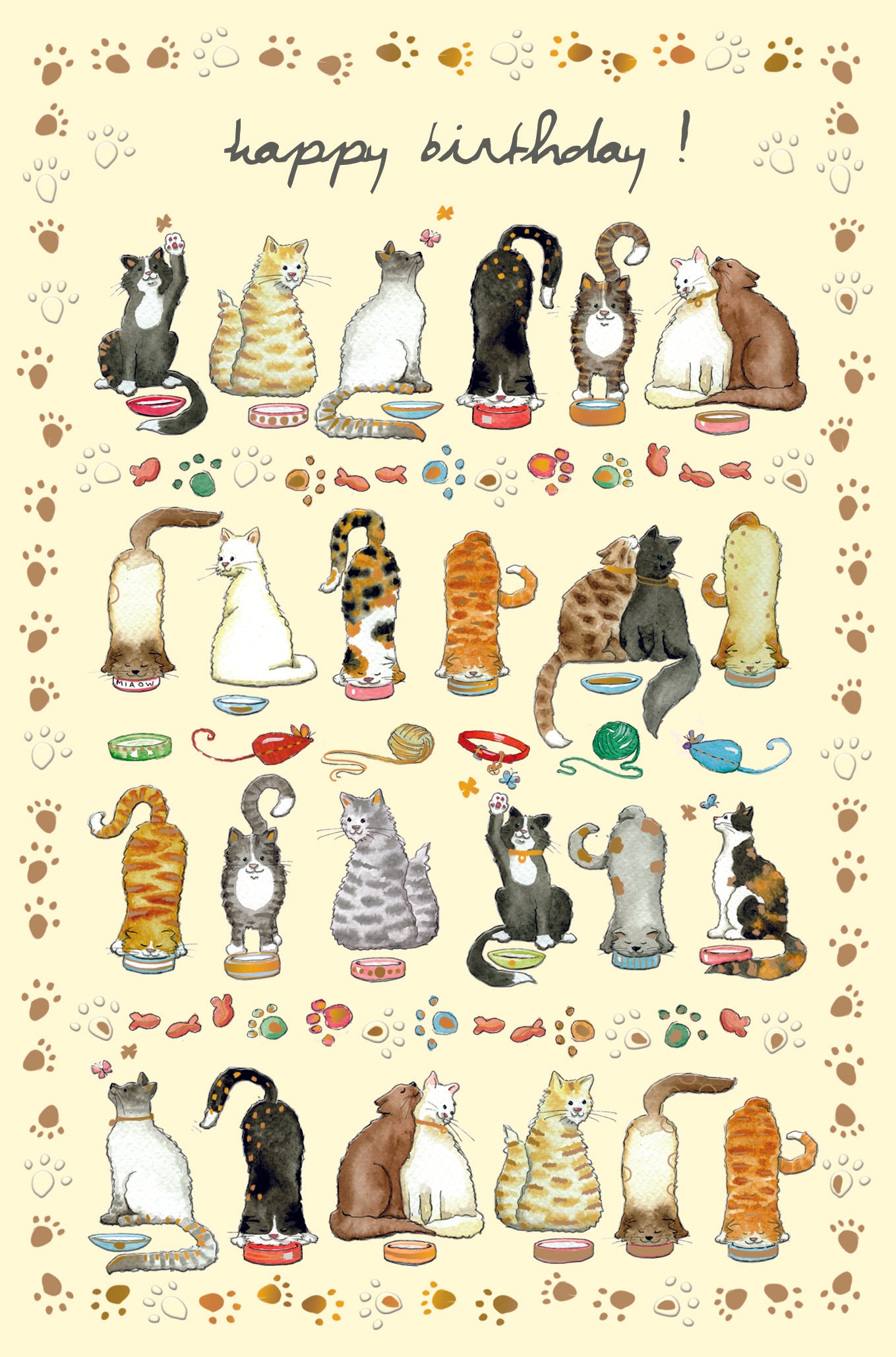 9919963083-Editor Groupe-Cats-Card-Miniature Greeting Cards