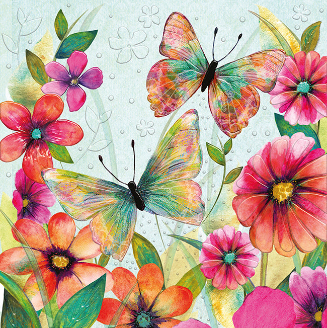 9958400061-Editor Groupe-Flowers & Butterflies-Card-Aerial Carnet