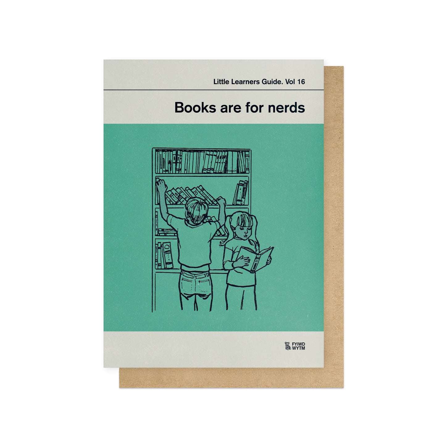 DONGRO001C-East End Prints-Books Are For Nerds-Card-Don'T Grow Up