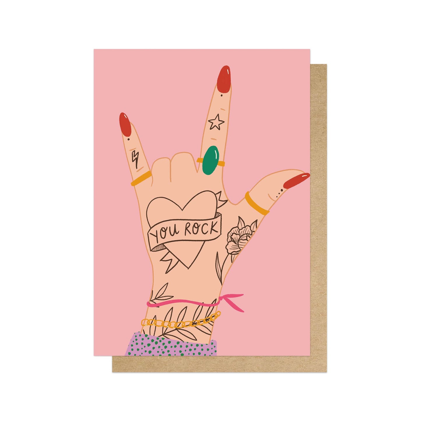 EMMLUP010C-East End Prints-You Rock-Card-Emmy Lupin