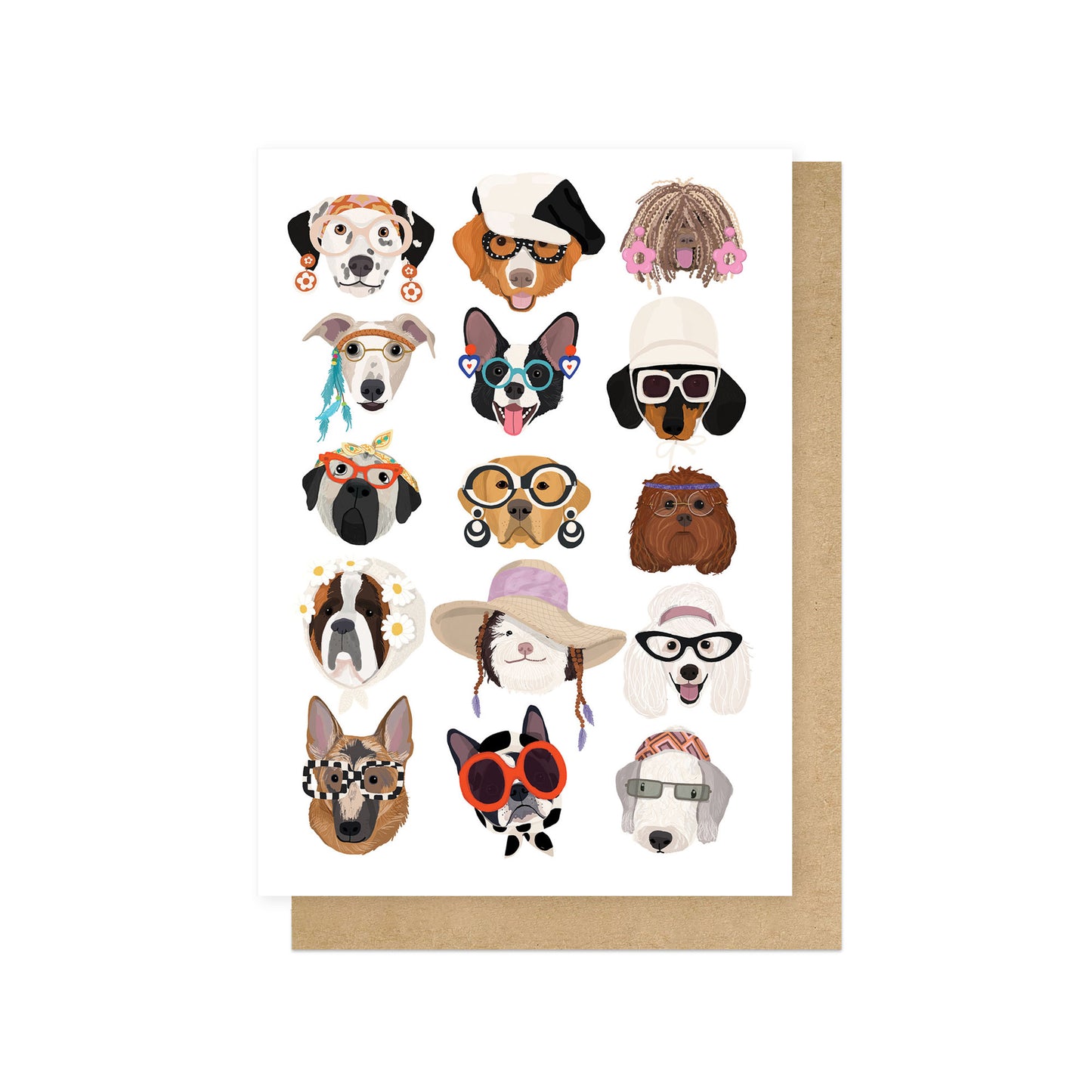 HANMEL102C-East End Prints-Dogs In The 60S-Card-Hanna Melin
