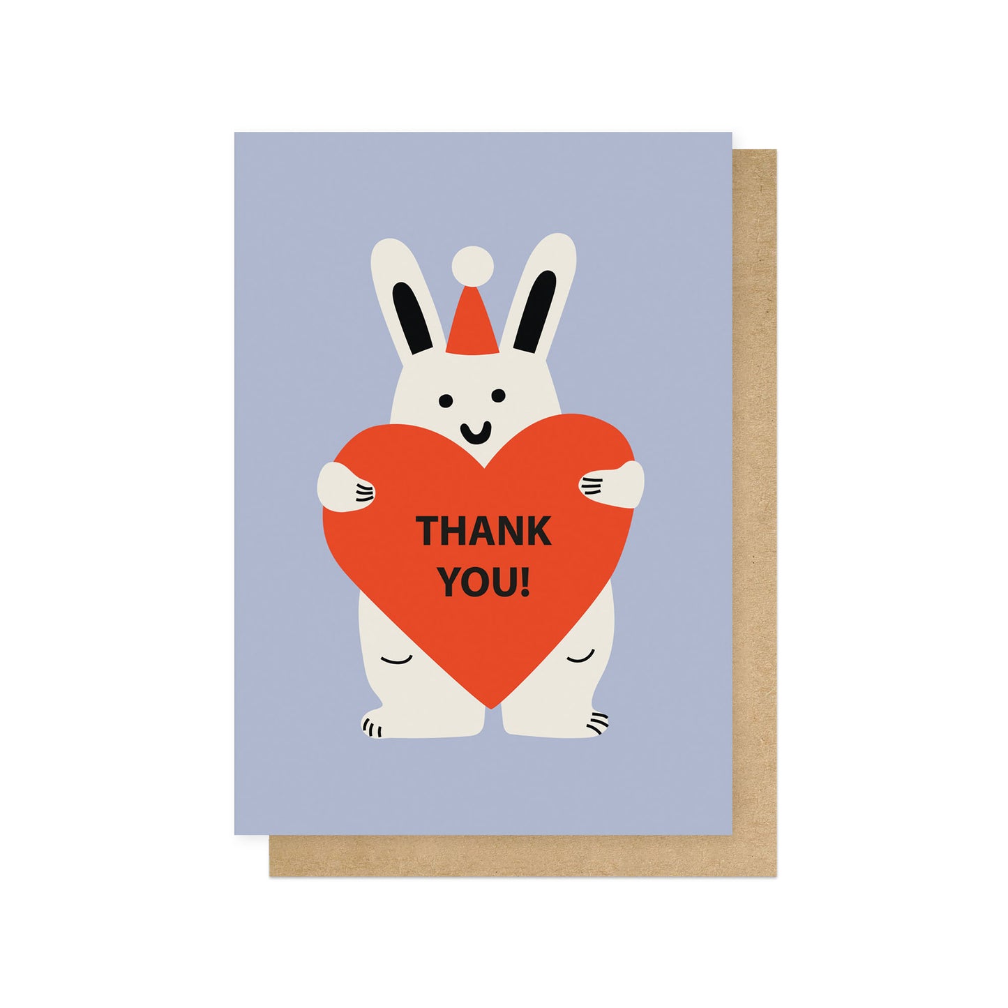 SEEPRI025C-East End Prints-Thank You Bunny-Card-Parrott Paints