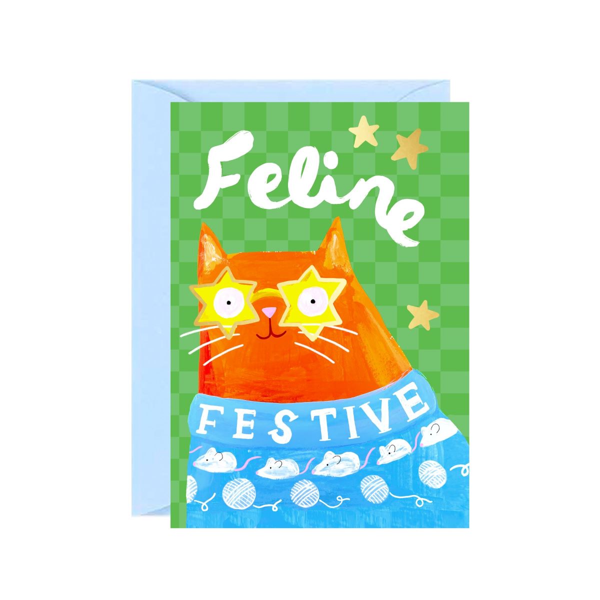 C-C0016-Ickaprint-Christmas Feline Festive-Xmas Card-