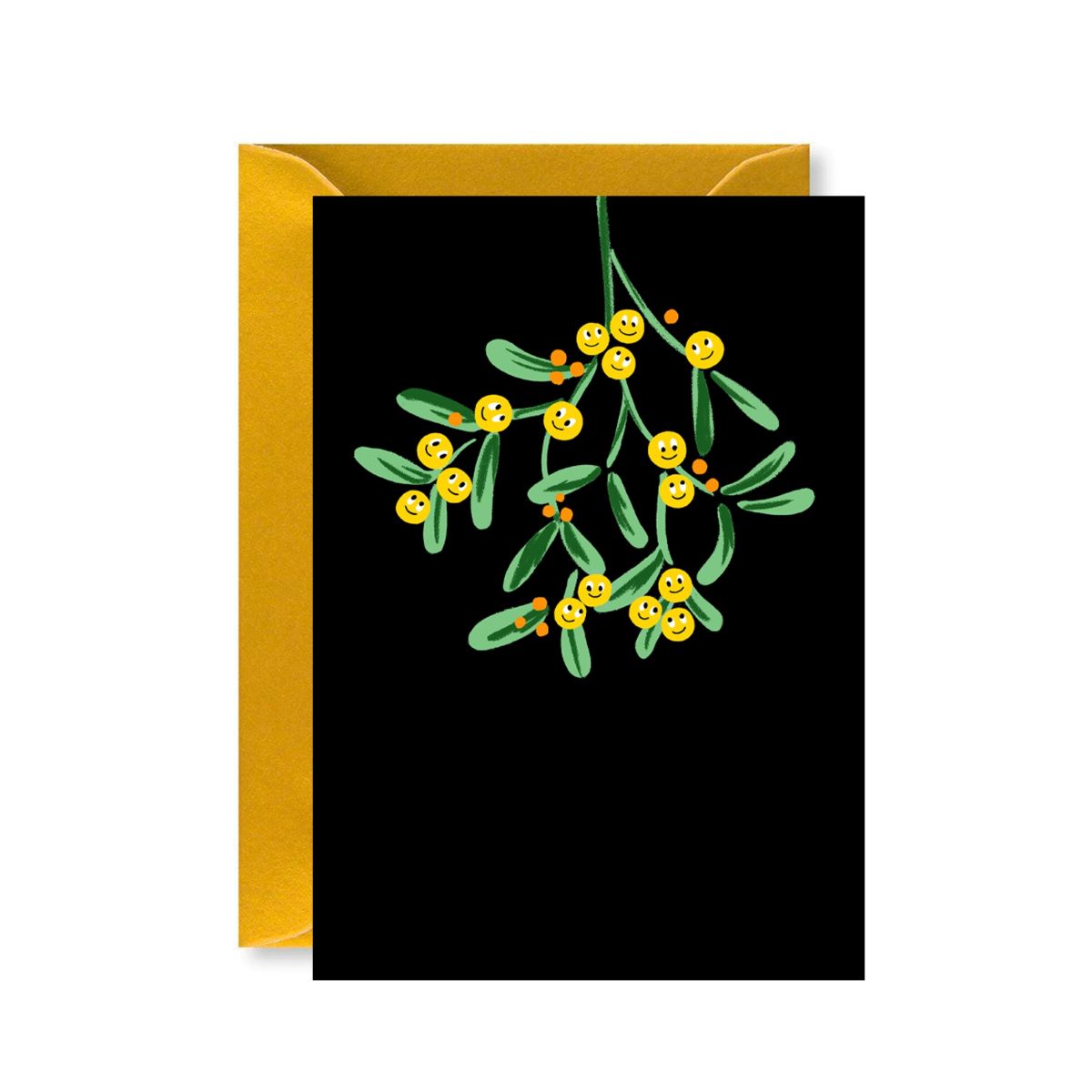 C-C003-Ickaprint-Smiley Mistletoe-Xmas Card-