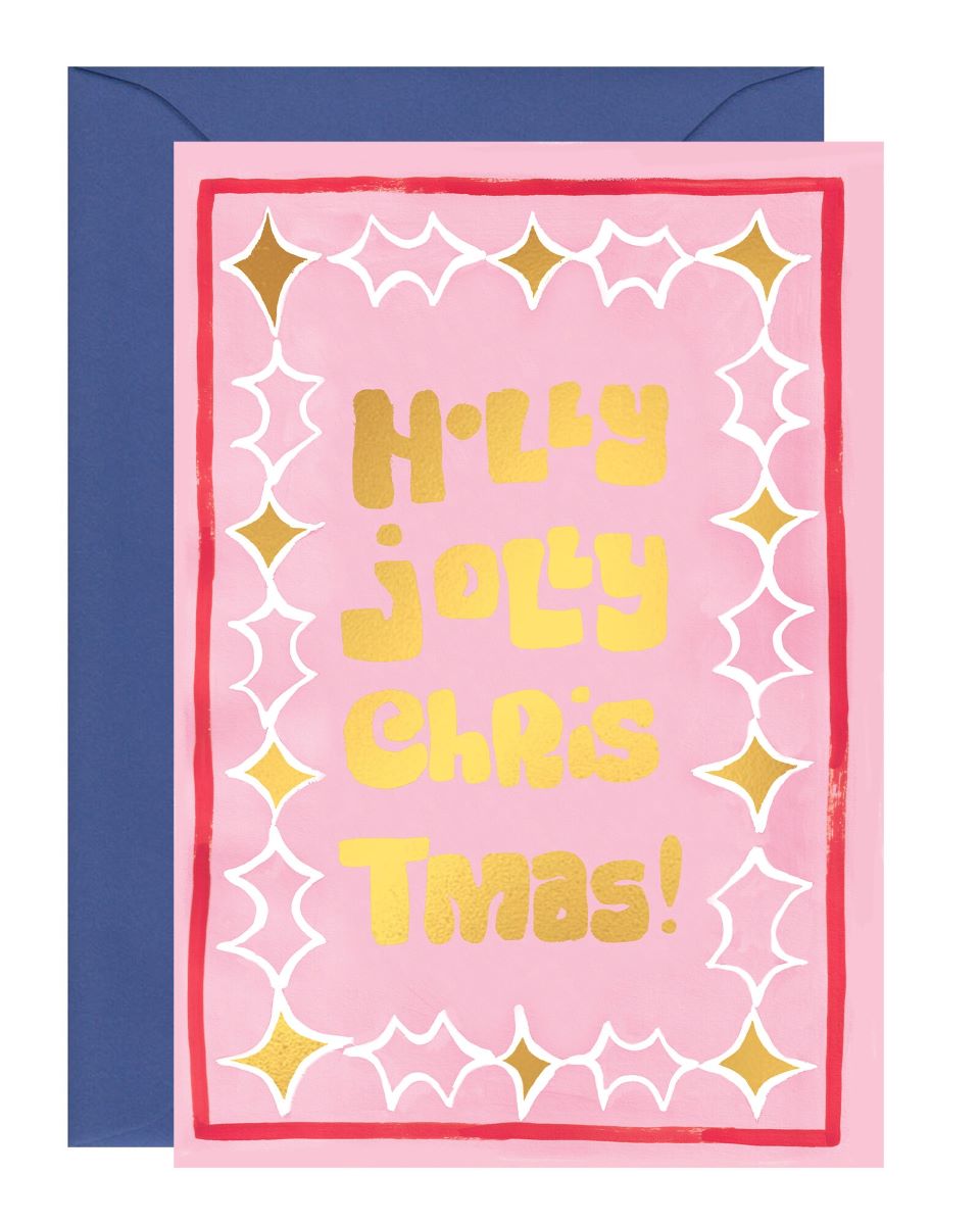 C-C0044-Ickaprint-Holly Jolly-Xmas Card-