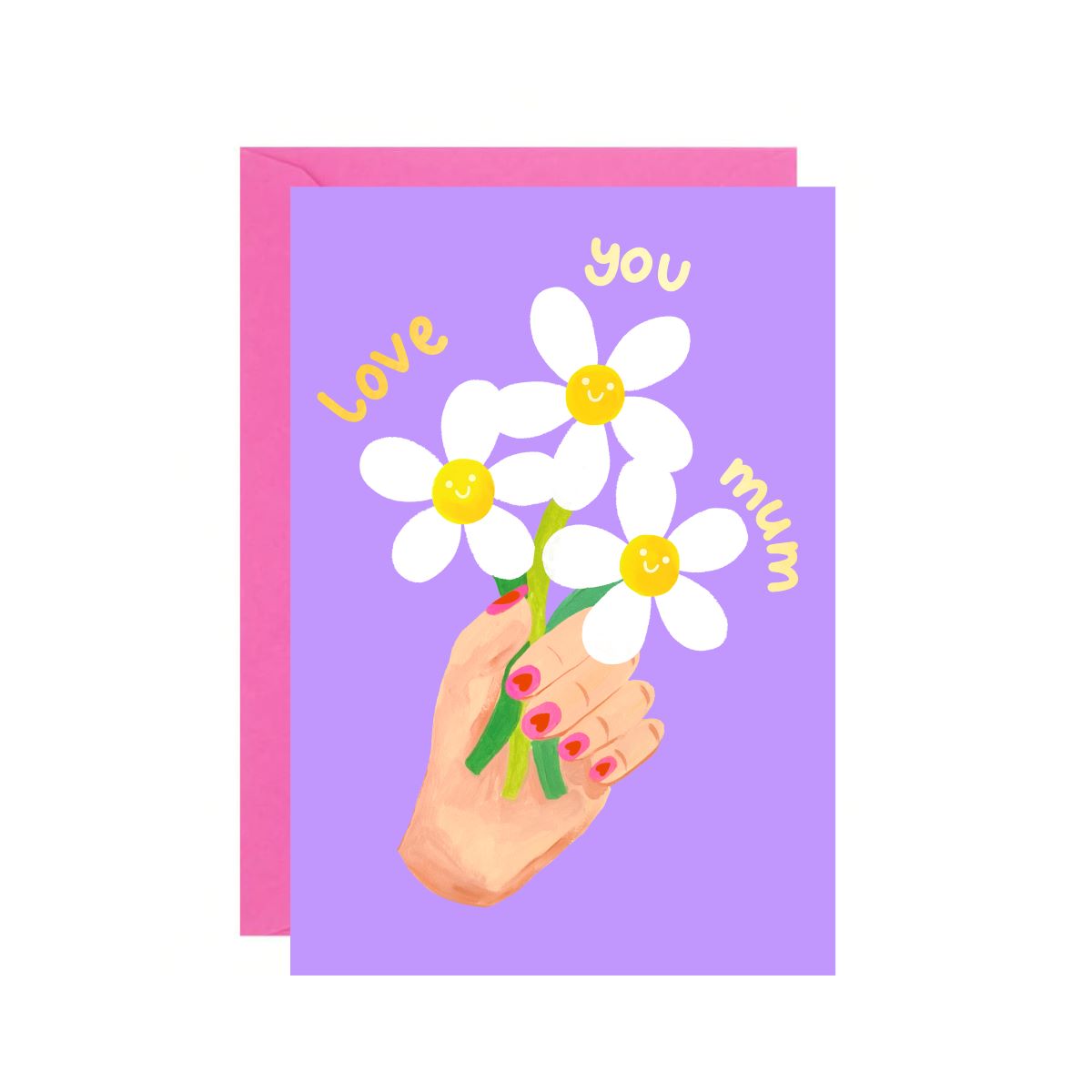 C055-Ickaprint-Love You Mum Flowers-Card-