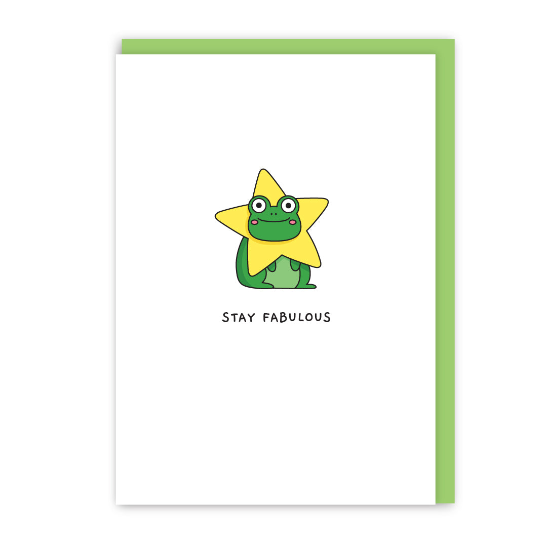 GC020-In Real Life-Stay Fabulous-Card-Tod The Frog