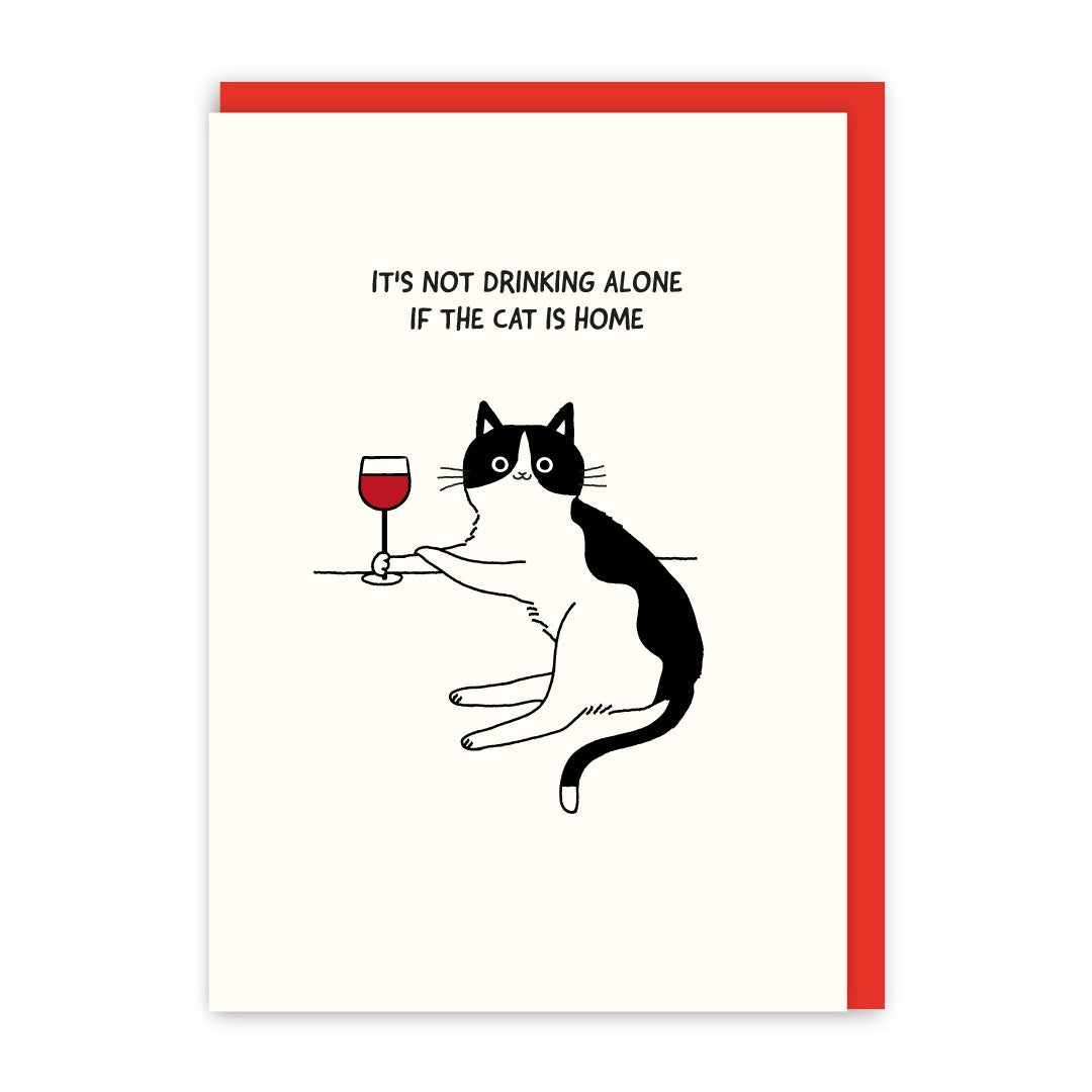 GC037-In Real Life-Drinking Alone-Card-Cat People