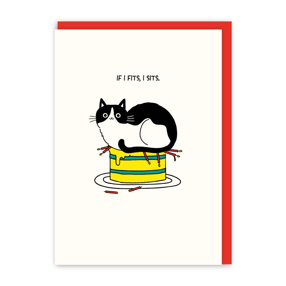GC045-In Real Life-If I Fits I Sits-Card-Cat People