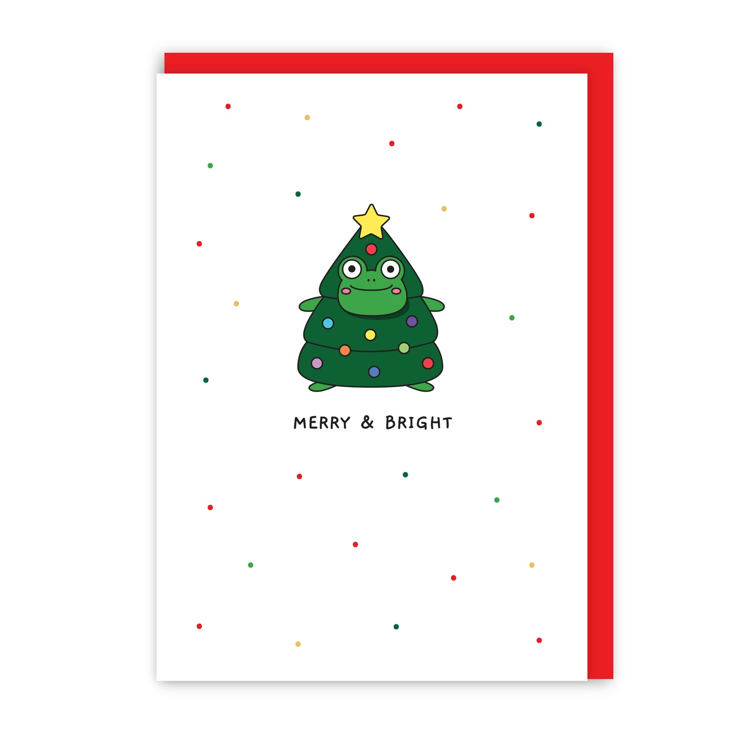 GC188-In Real Life-Tod - Merry & Bright-Xmas Card-Tod The Frog