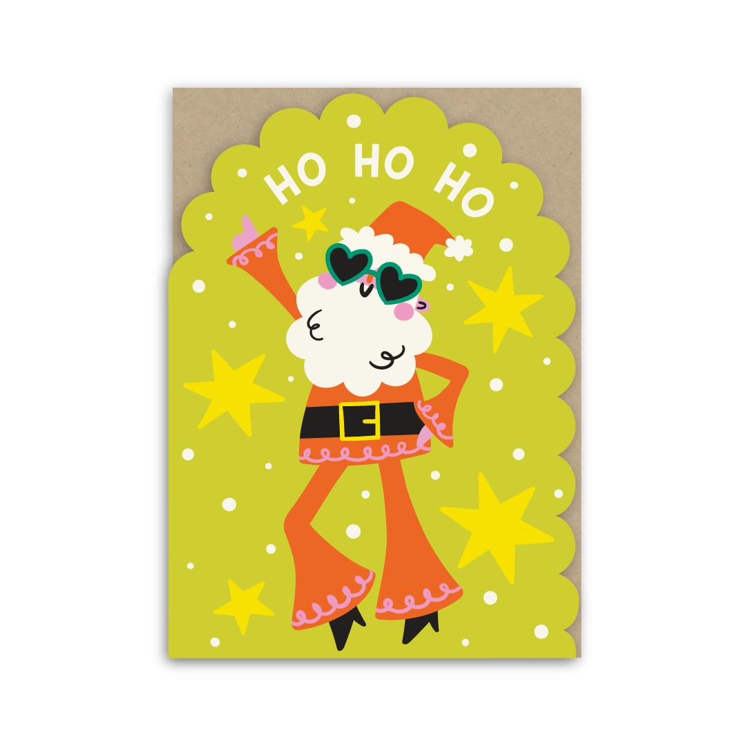 GC204-In Real Life-Disco Santa-Xmas Card-Colour Pop