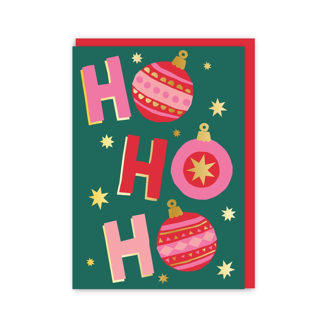 GC205-In Real Life-Ho Ho Ho-Xmas Card-Papercut Christmas