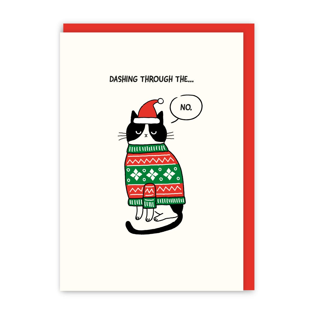 GC227-In Real Life-Dashing Through The No-Xmas Card-Cat People