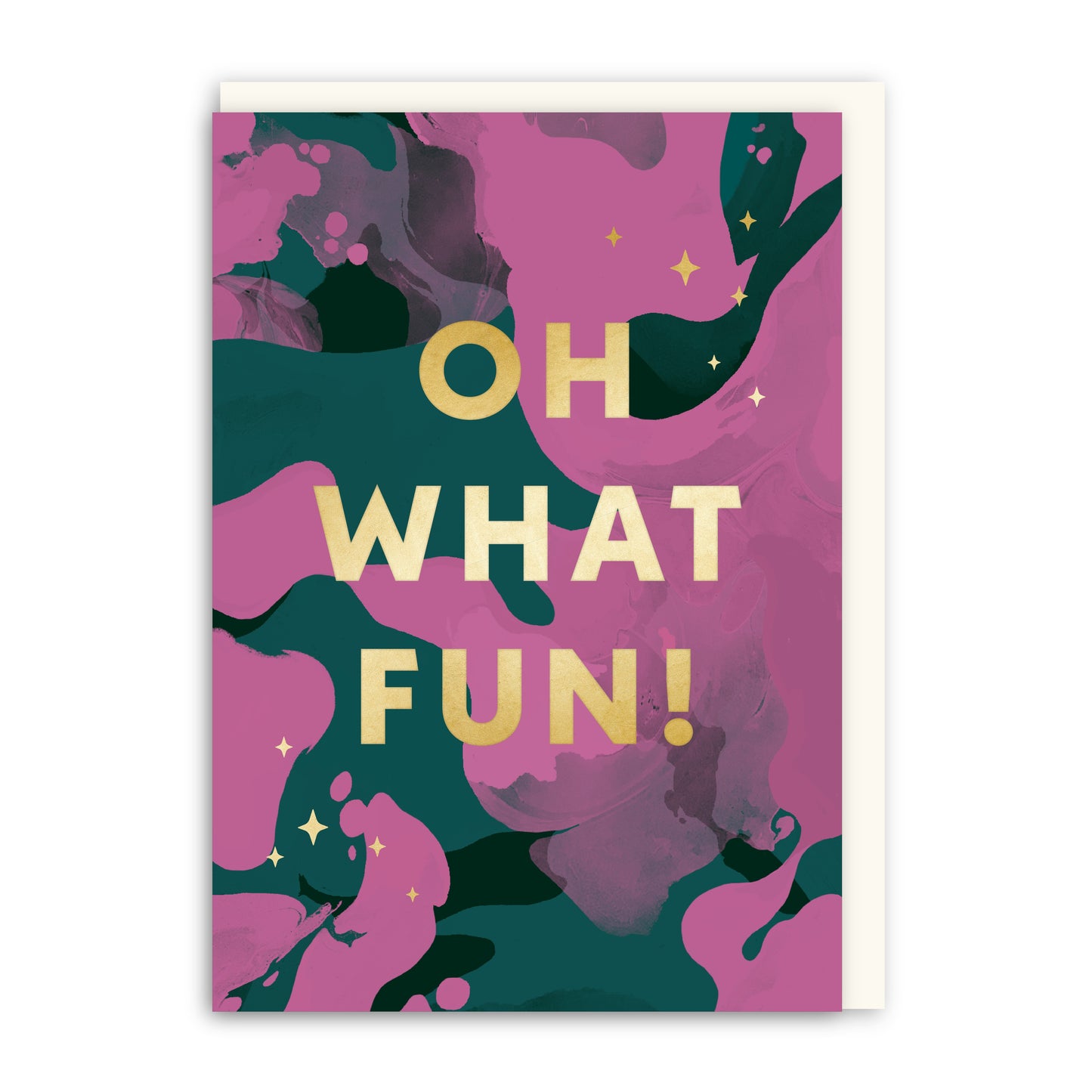 GC238-In Real Life-Oh What Fun-Xmas Card-Moments In Marble