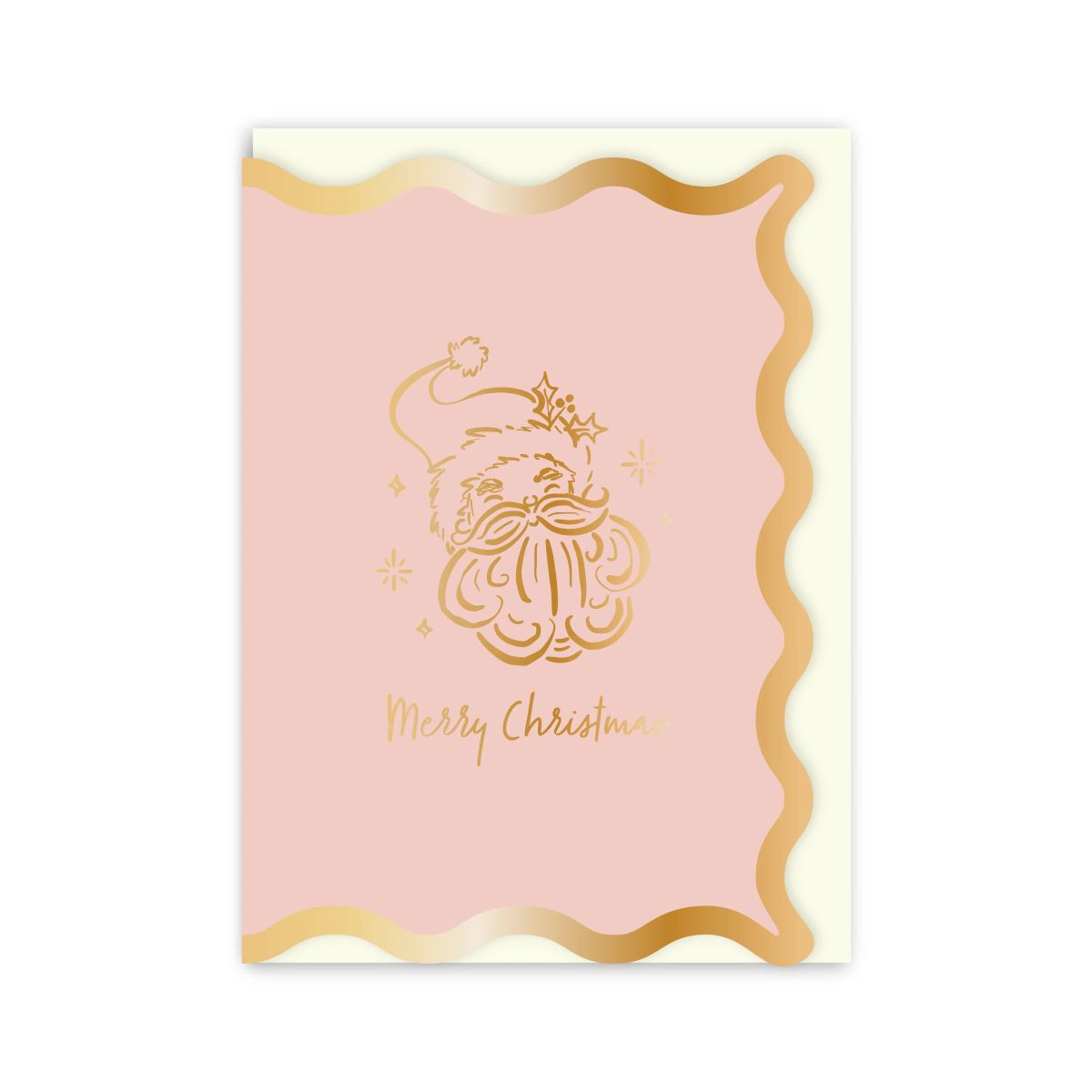GC348-In Real Life-Merry Santa-Xmas Card-Merry And Bright