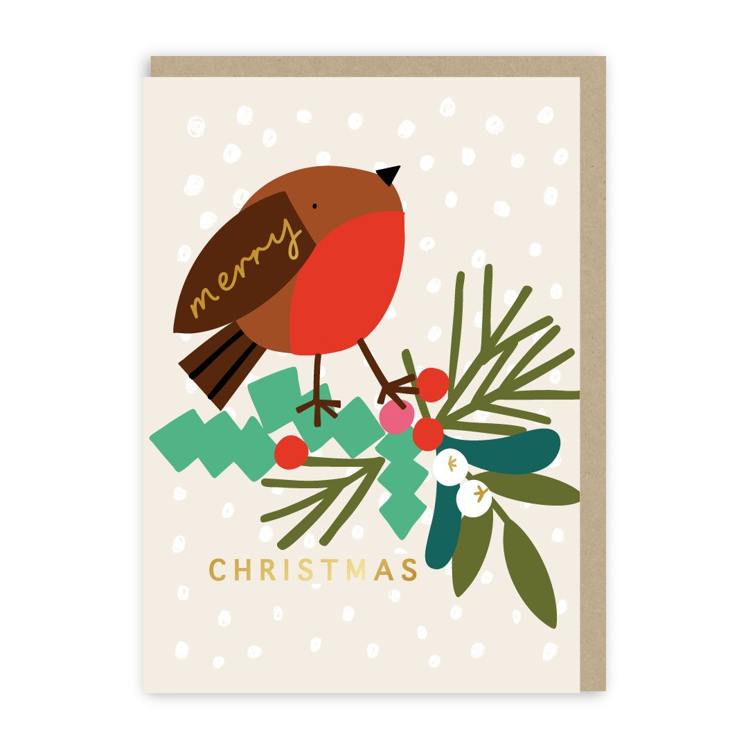 GC417-In Real Life-Merry Christmas Robin-Xmas Card-Christmas Joy
