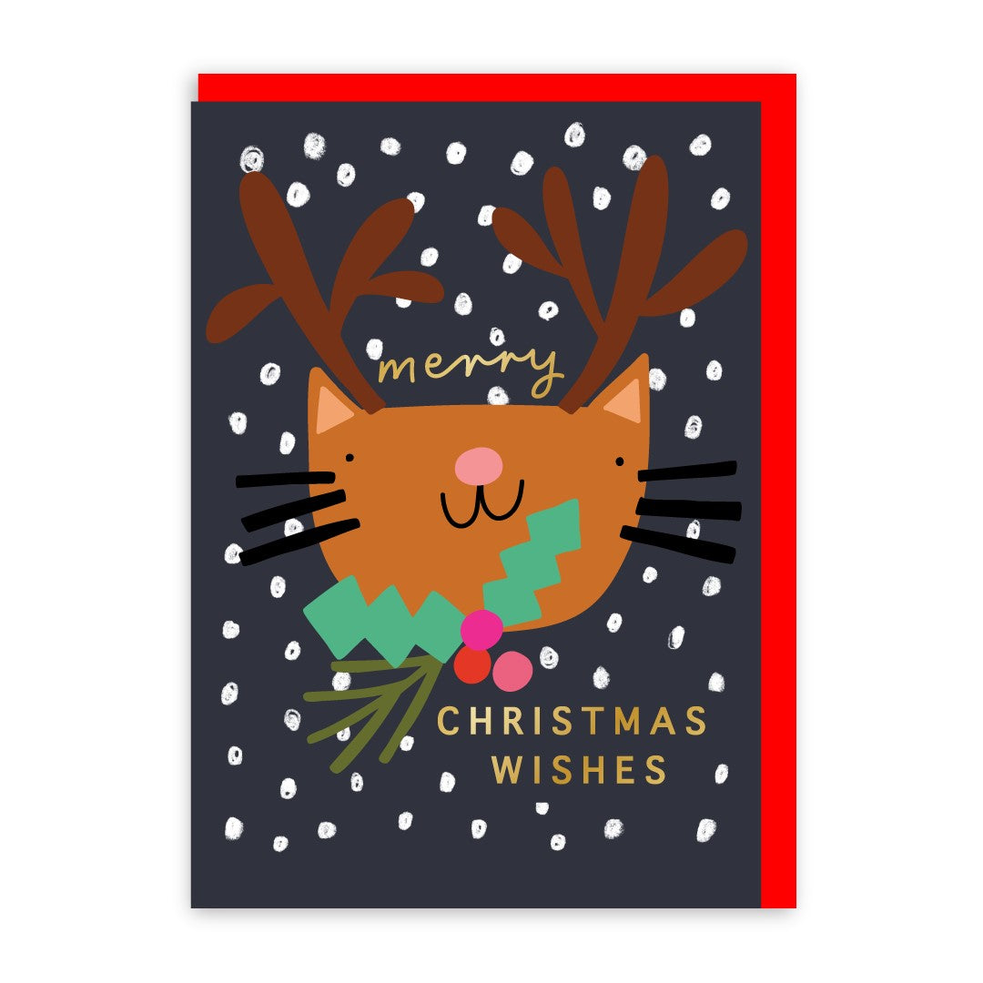 GC423-In Real Life-Christmas Wishes Cat-Xmas Card-Christmas Joy