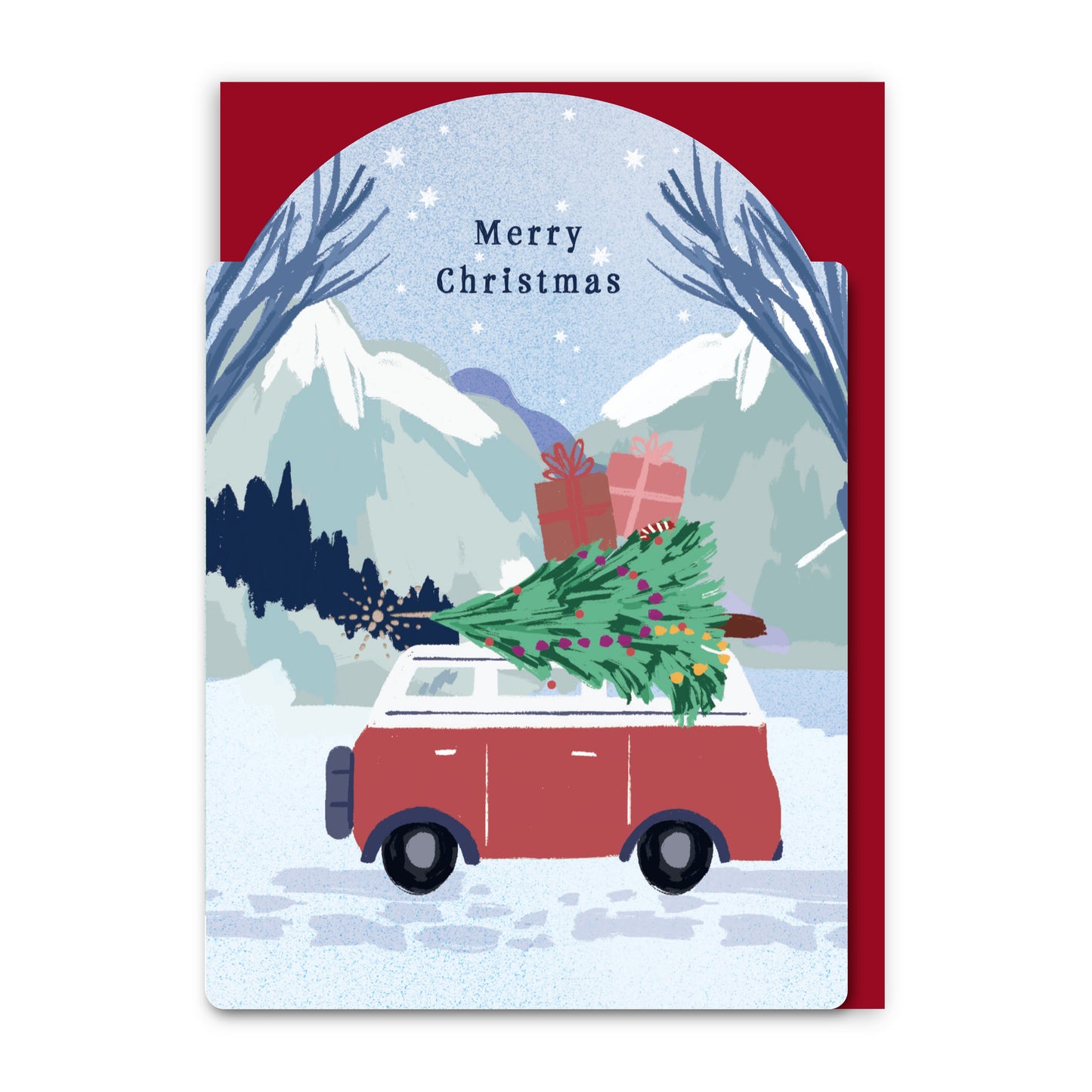 GC436-In Real Life-Driving Home For Christmas-Xmas Card-Festive Star