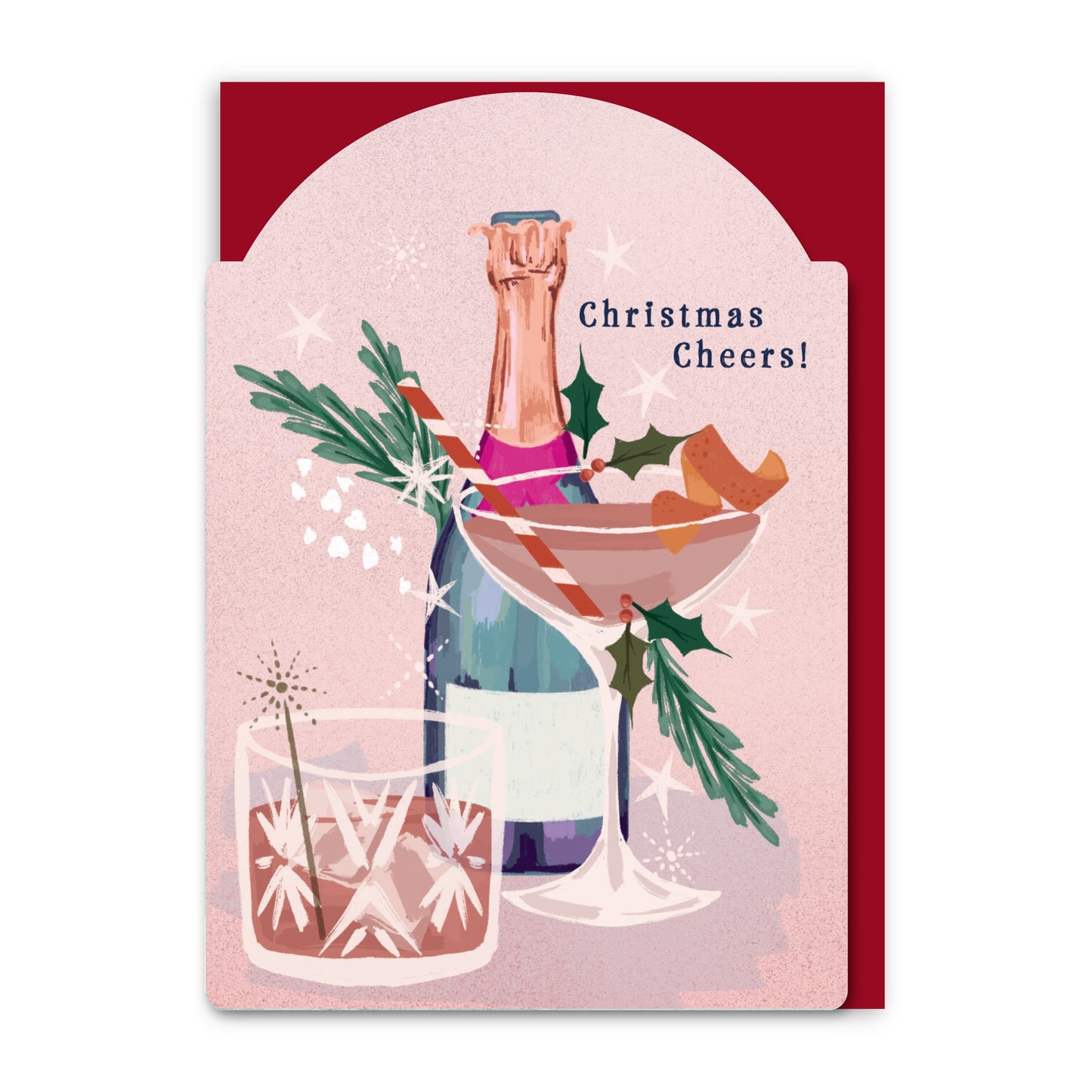 GC437-In Real Life-Christmas Cheers-Xmas Card-Festive Star