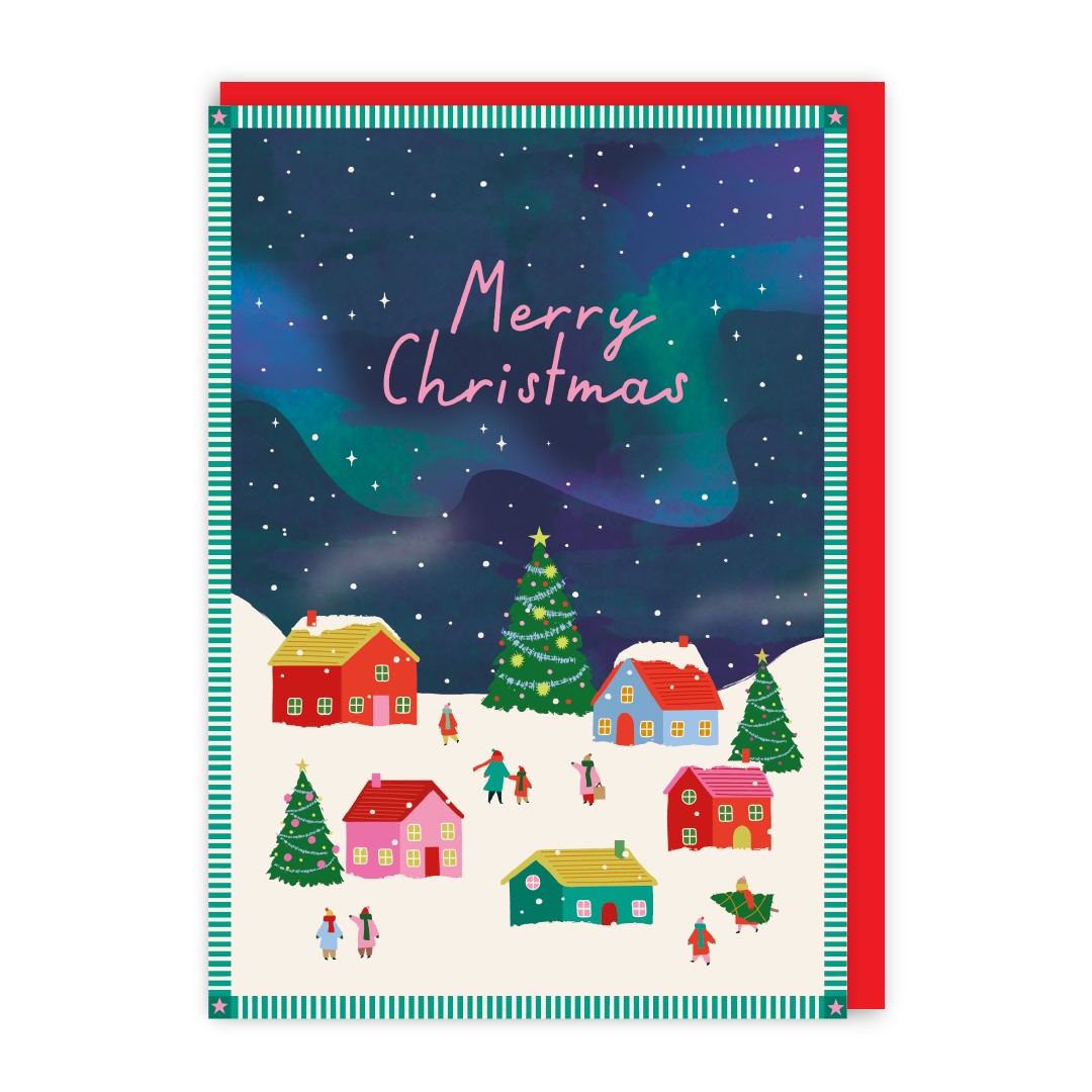 GC448-In Real Life-Northern Lights-Xmas Card-Cosy Christmas