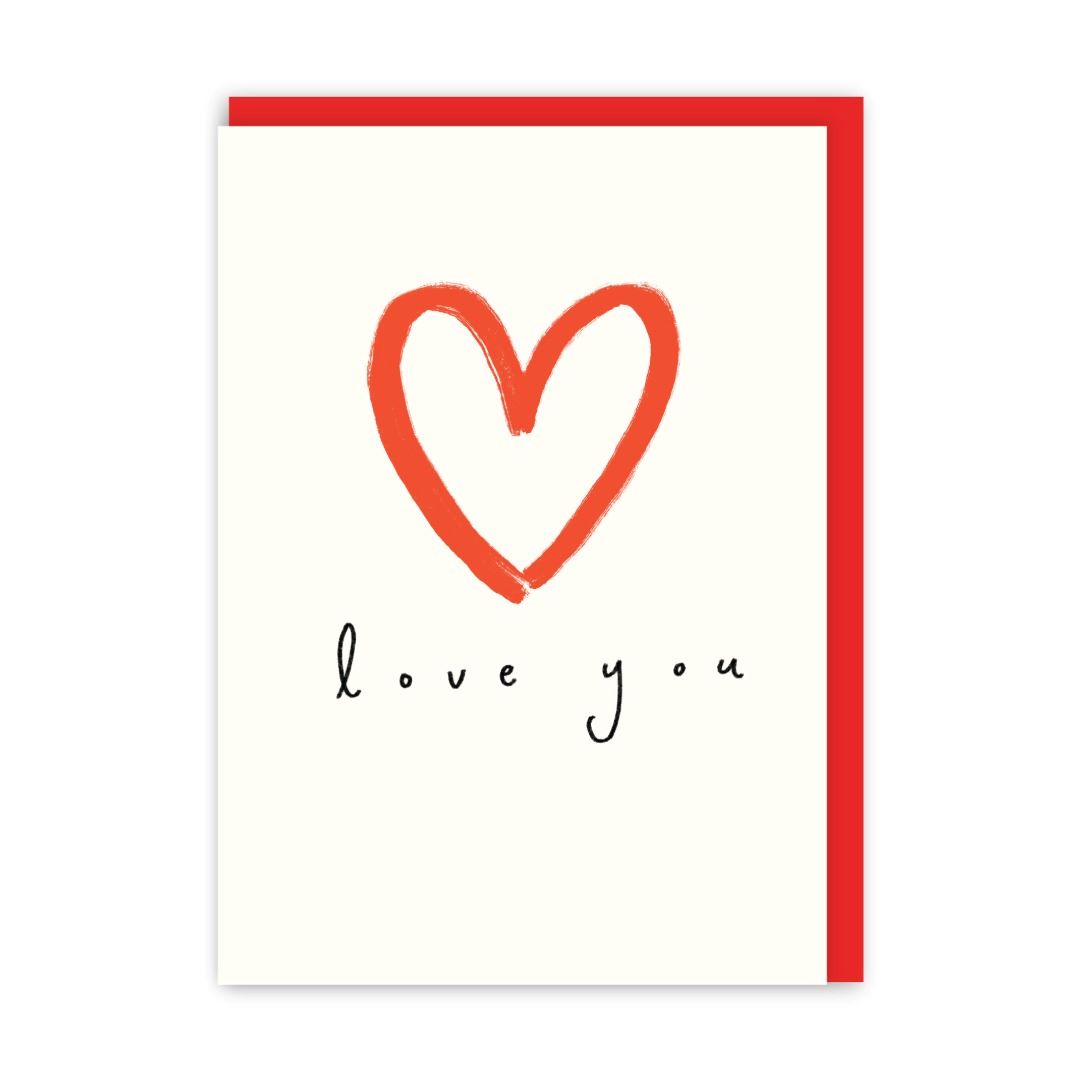 GC582-In Real Life-Love You Outline Heart-Card-