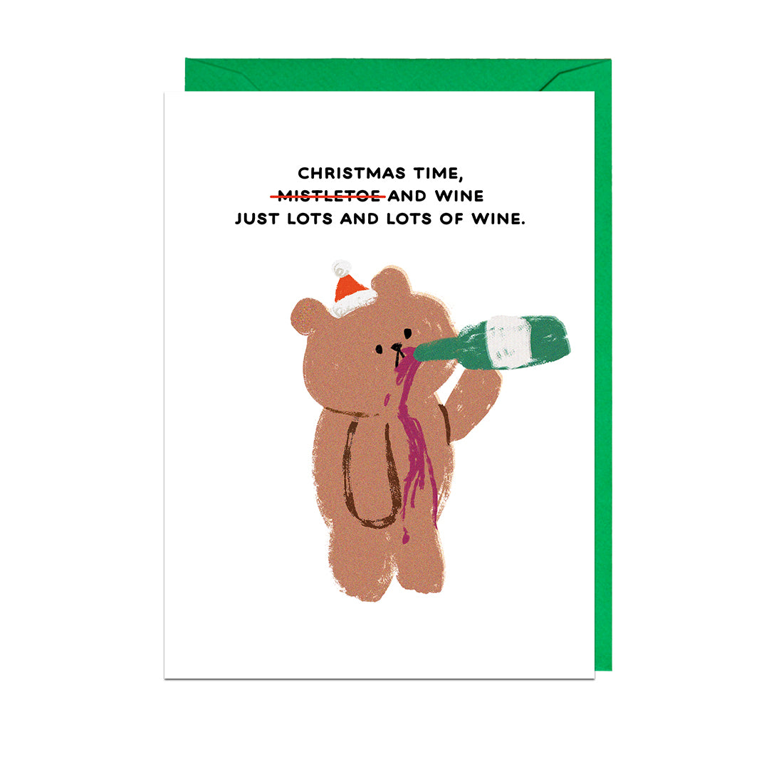 BGB233-Jolly Awesome-Christmas Wine-Xmas Card-
