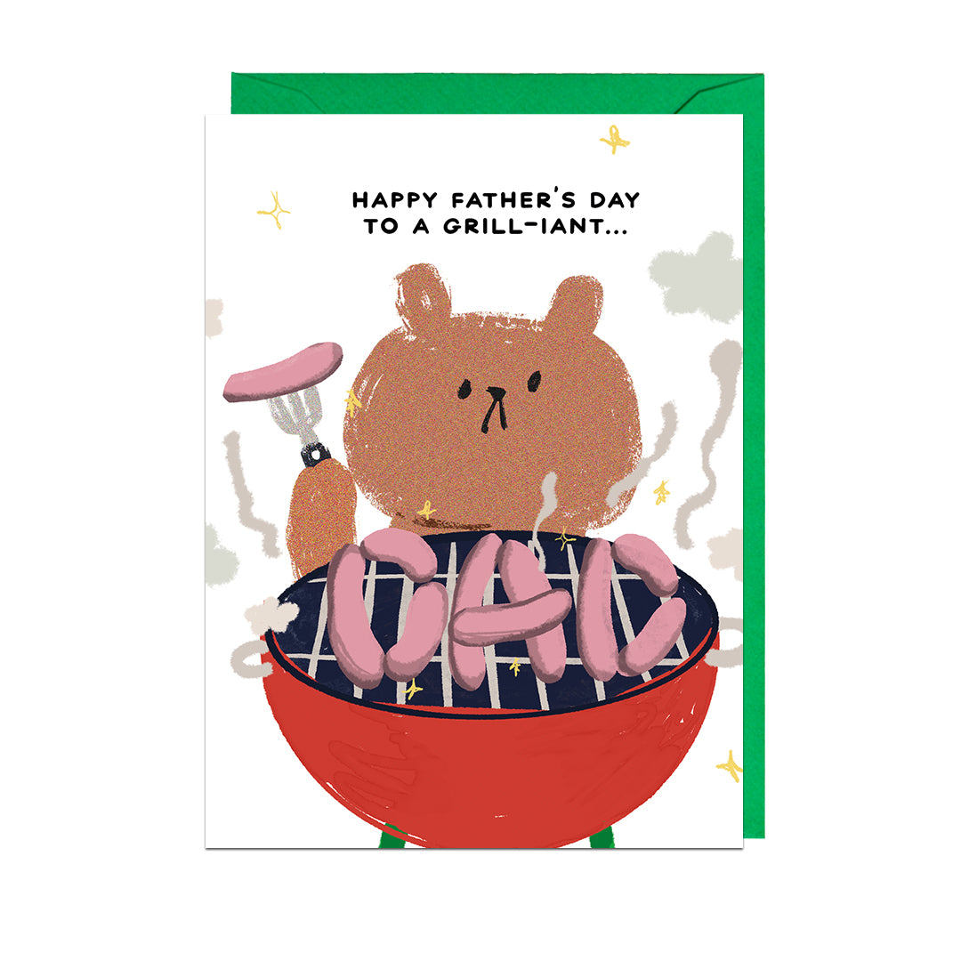 BGB411-Jolly Awesome-Happy Father'S Day Grill-Iant Dad-Card-Bearly Getting By