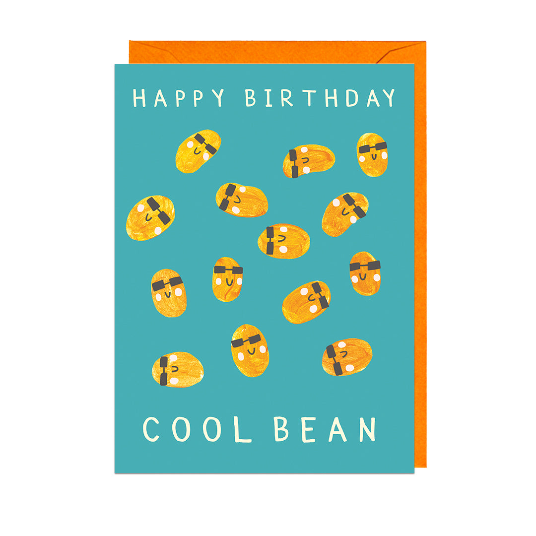 DO186-Jolly Awesome-Happy Birthday Cool Bean-Card-Darcie Olley