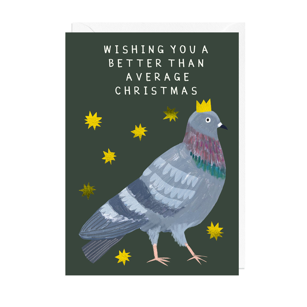 DO289-Jolly Awesome-Better Than Average Christmas - Foil-Xmas Card-