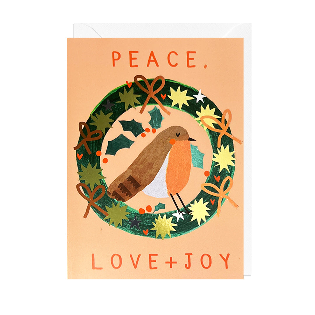 DO293-Jolly Awesome-Peace Love & Joy-Xmas Card-