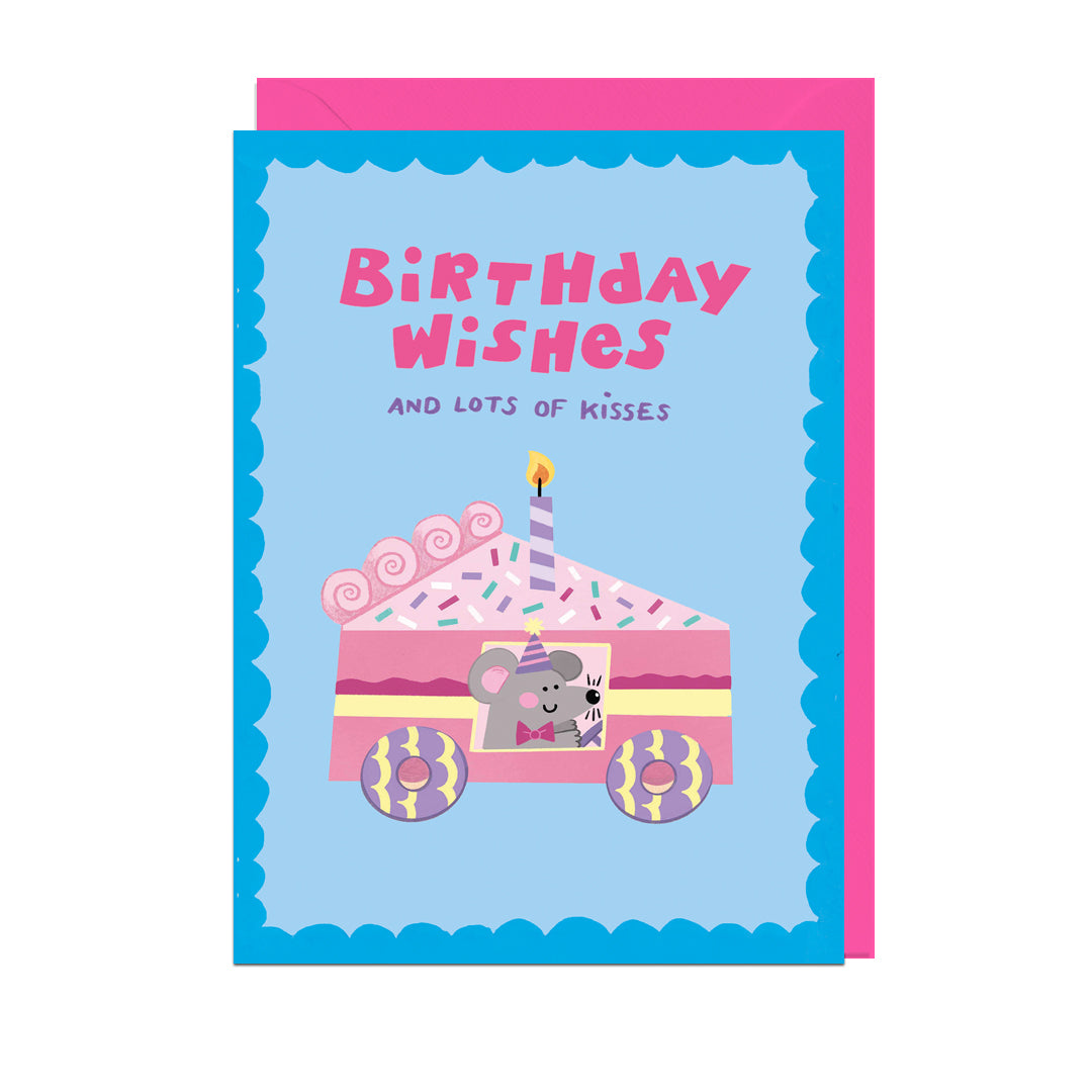 EH105-Jolly Awesome-Birthday Wishes Mouse Cake-Card-