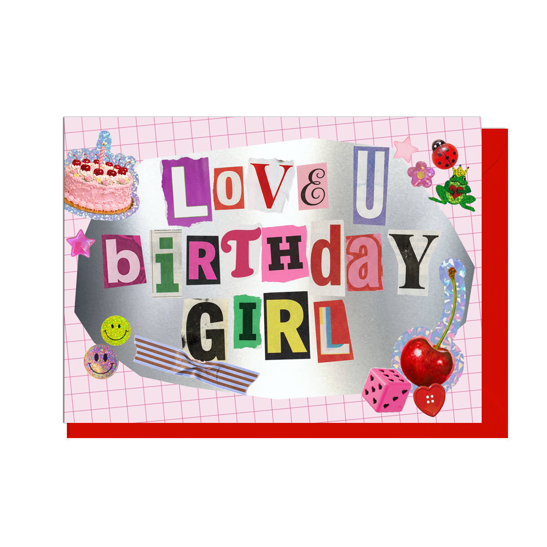 JM111-Jolly Awesome-Love U Birthday Girl-Card-Junk Mail