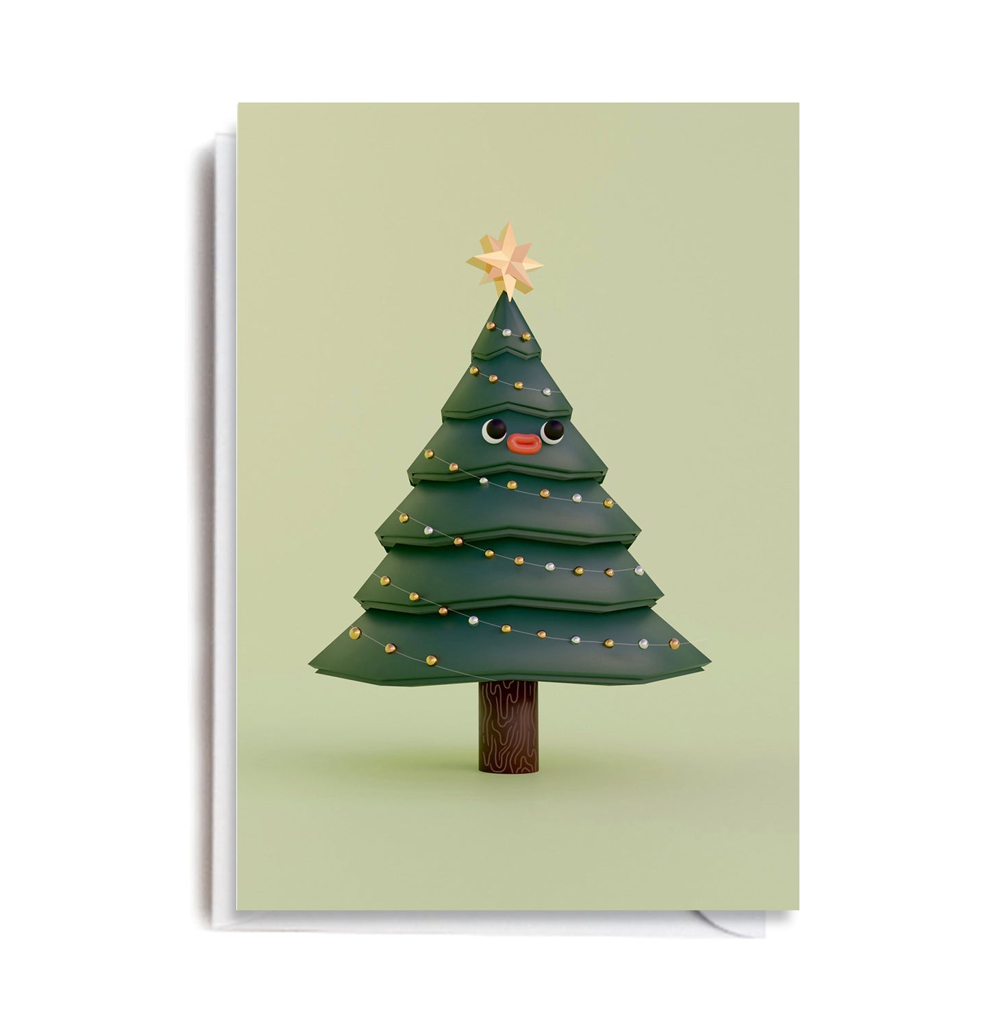 MEL117-Jolly Awesome-Christmas Tree-Xmas Card-