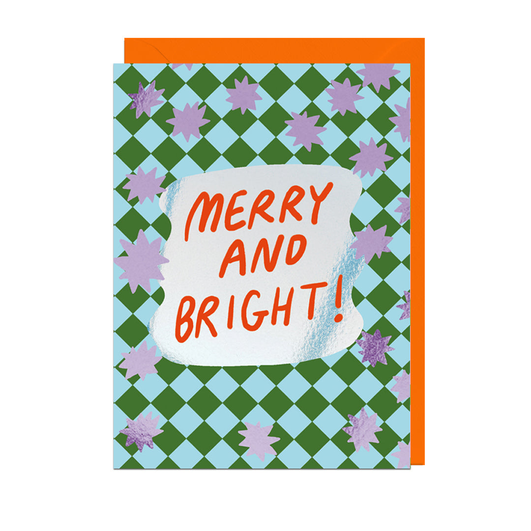 MIRROR151-Jolly Awesome-Merry And Bright-Xmas Card-