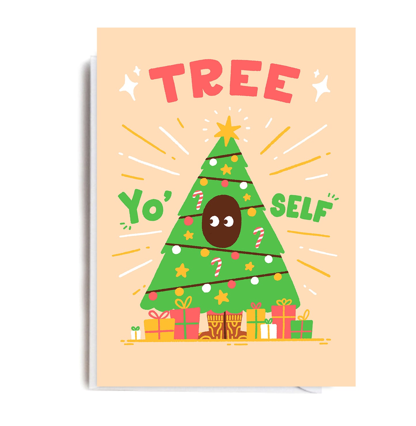 MJ144-Jolly Awesome-Tree Yo Self-Xmas Card-