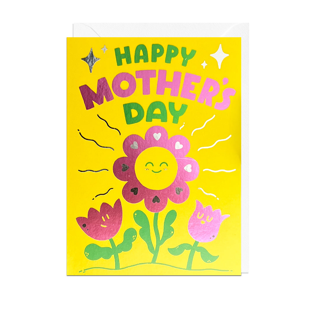MJ400FOIL-Jolly Awesome-Happy Mothers Day Flower Foil-Card-Mj400Foil