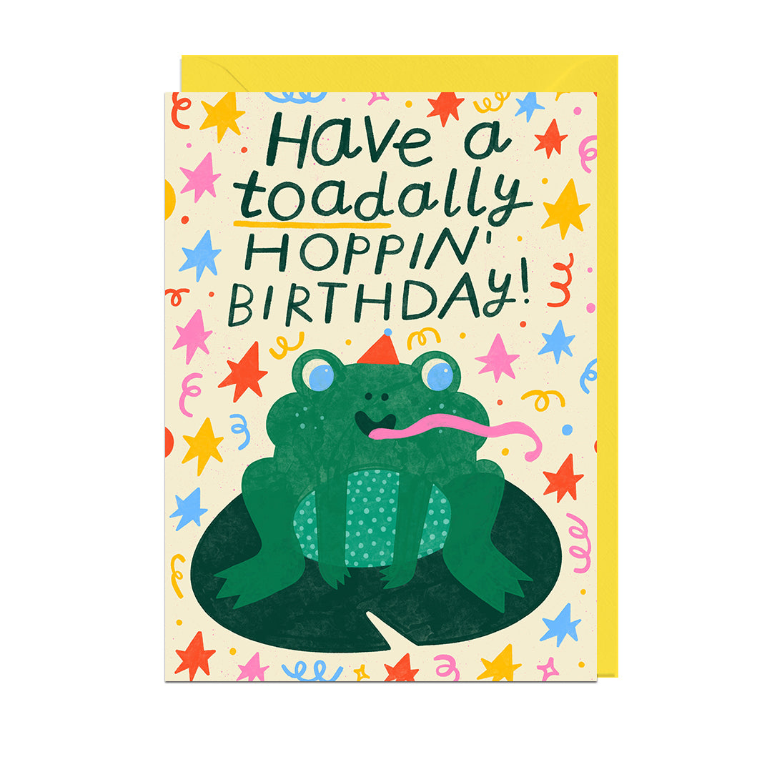 NM105-Jolly Awesome-Toad Hoppin Birthday-Card-Nikki Miles