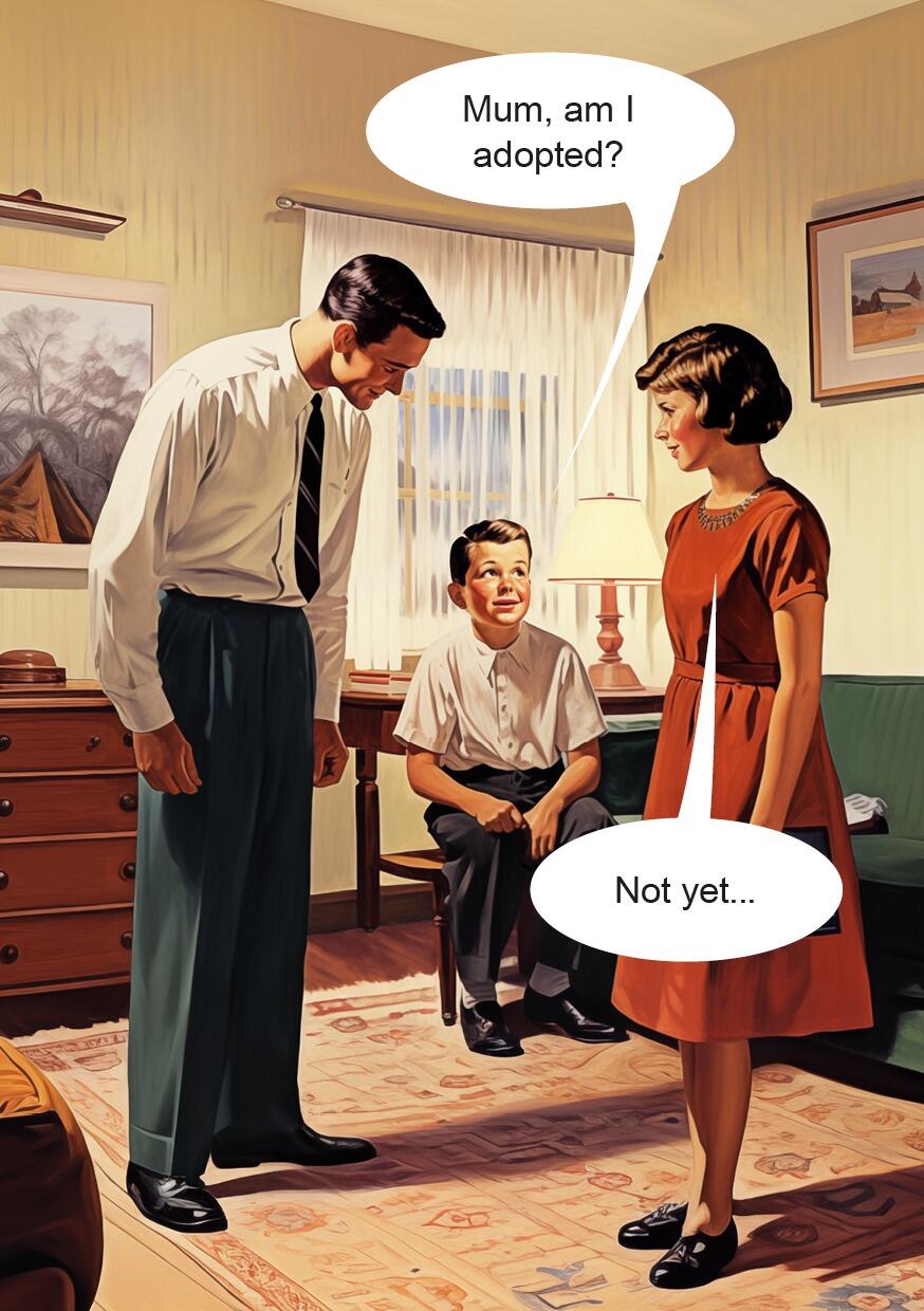 KMK2512-Kiss Me Kwik-Boy Mum Adopted-Card-