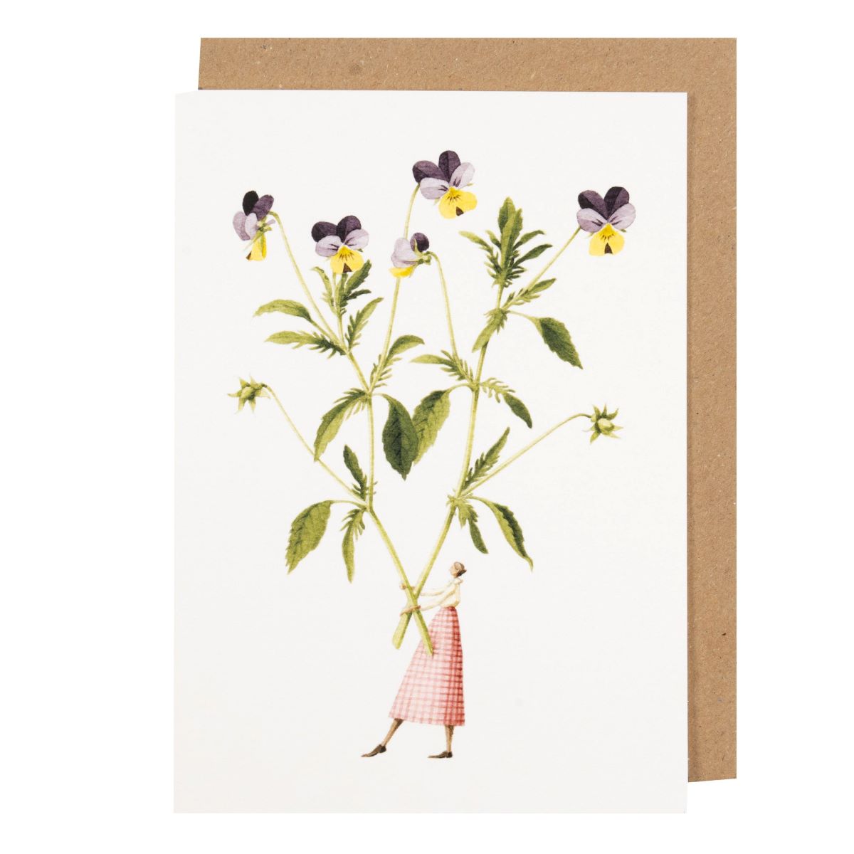 GC082-Laura Stoddart-Spring Flowers - Viola-Card-