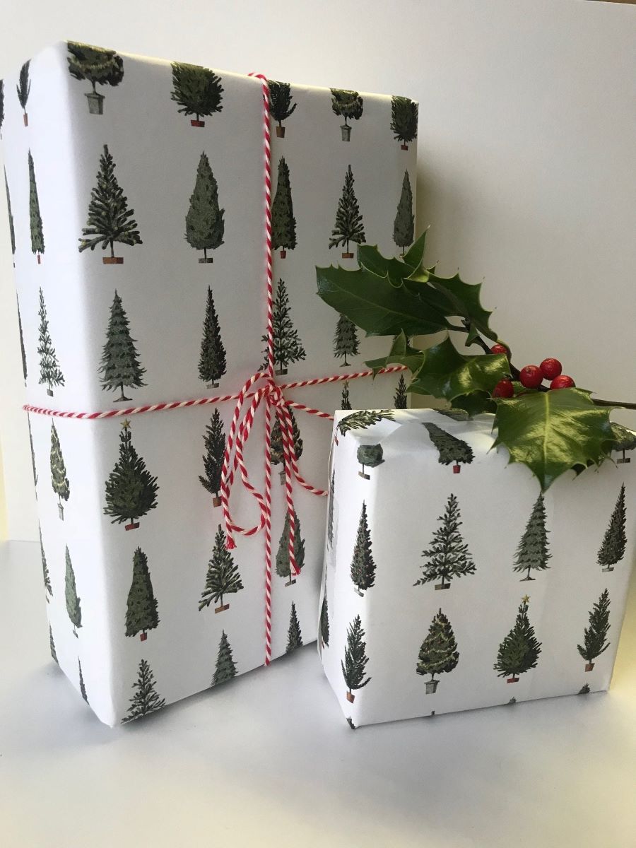 HC008-Laura Stoddart-Christmas Trees-Xmas Wrap-Happy Christmas
