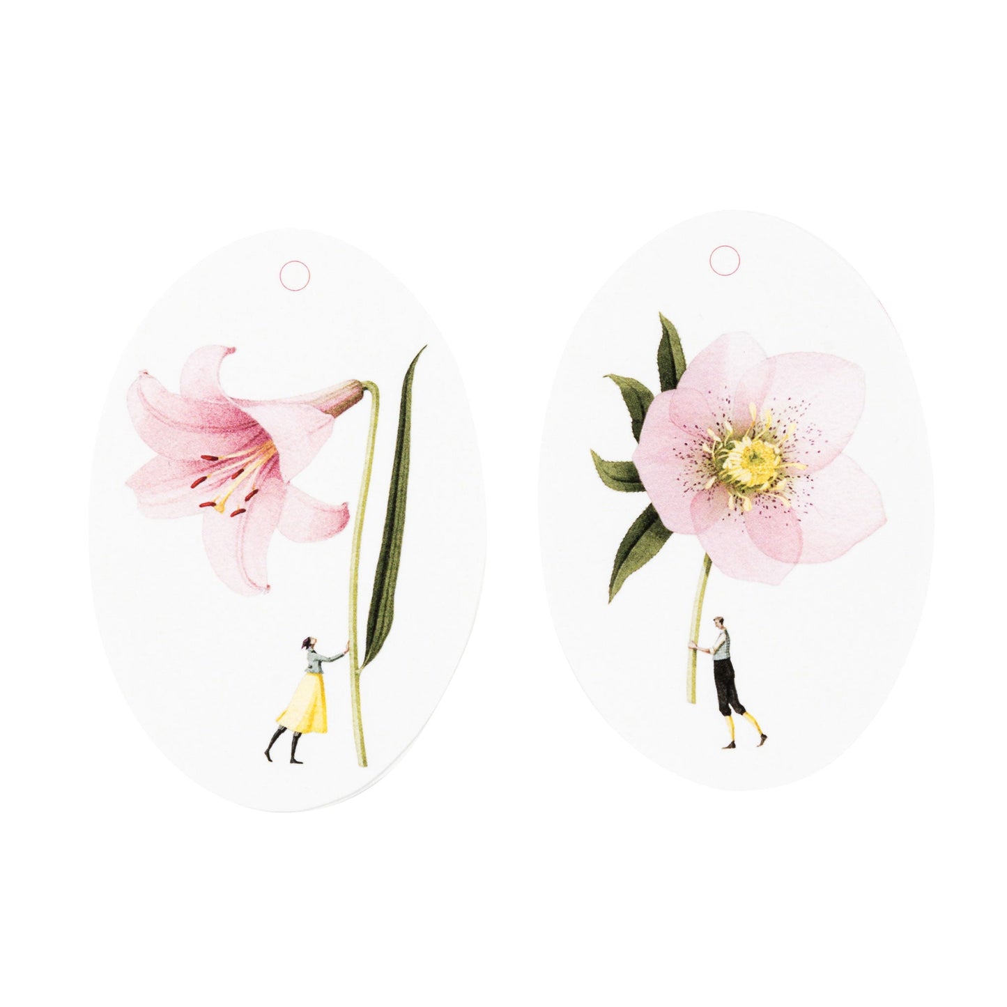 IBP005-Laura Stoddart-Pink Flower-In Bloom-Gift Tags 12pk 2 Designs