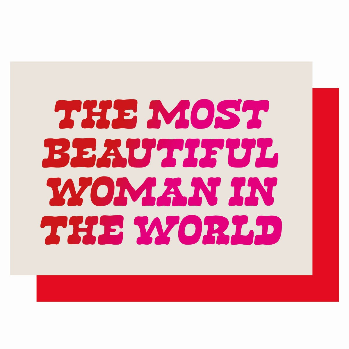 HOW285-Lucky Ink-Most Beautiful Woman-Card-