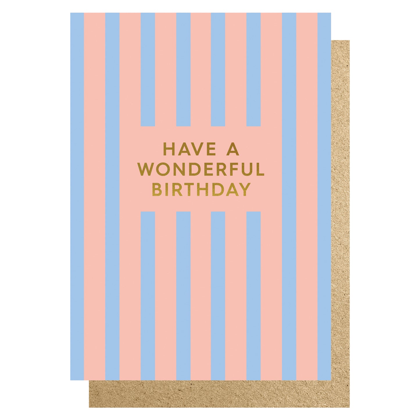 RI022-Lucky Ink-Stripes Mauve Wonderful Birthday-Card-