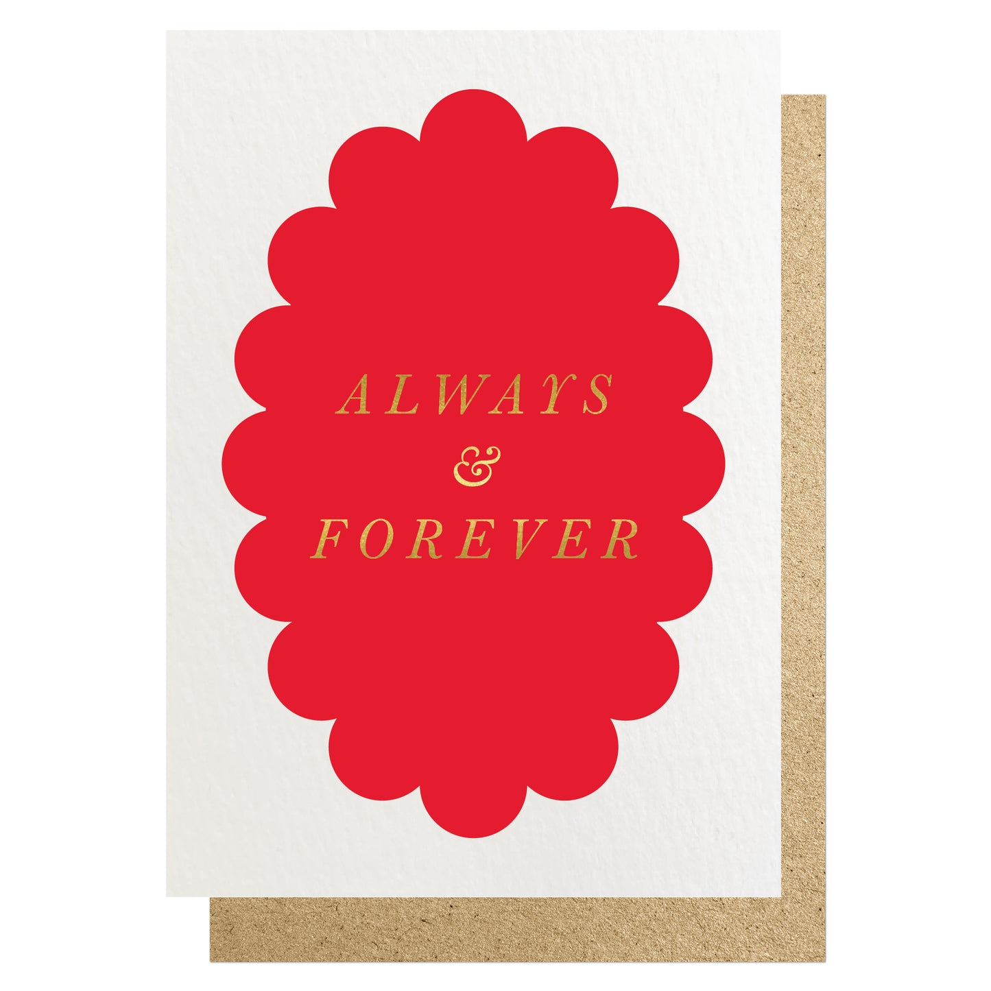 VD2609-Lucky Ink-Scallop Oval Always & Forever-Card-
