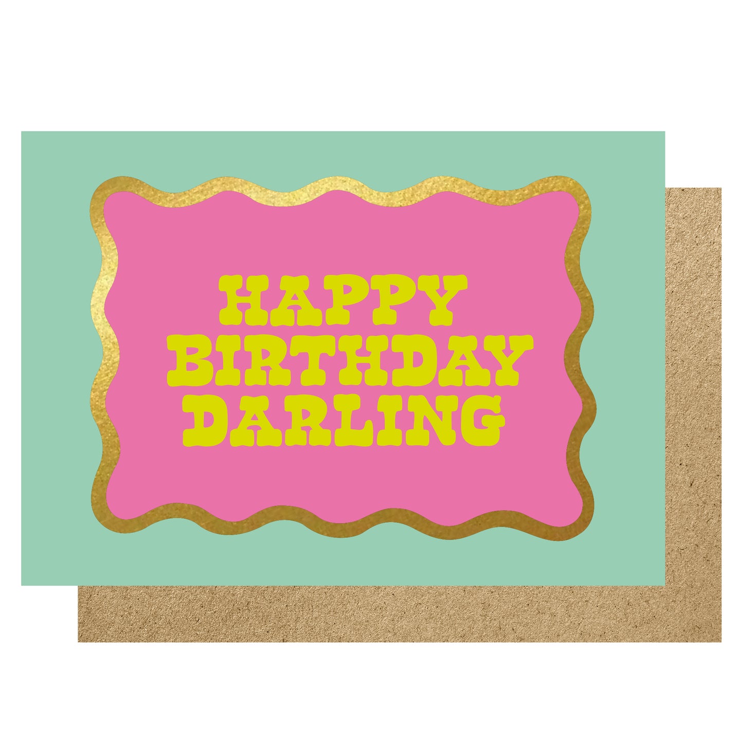 WV018-Lucky Ink-Happy Birthday Darling-Card-Wavy