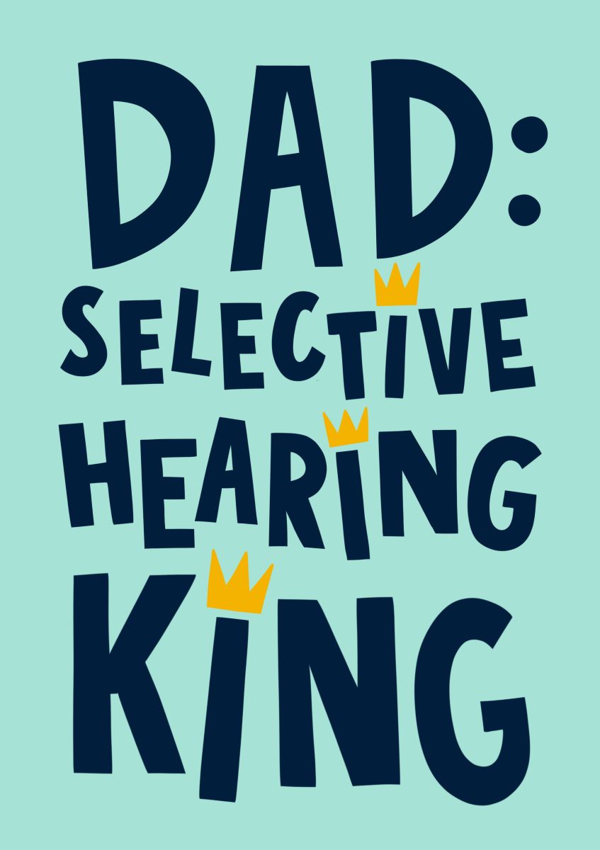 S15921-Lucy Maggie-Selective Hearing King-Card-