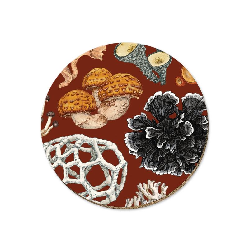 NZTWC098-Live Wires-NZ Fungi Phellodon-10cm-Coasters