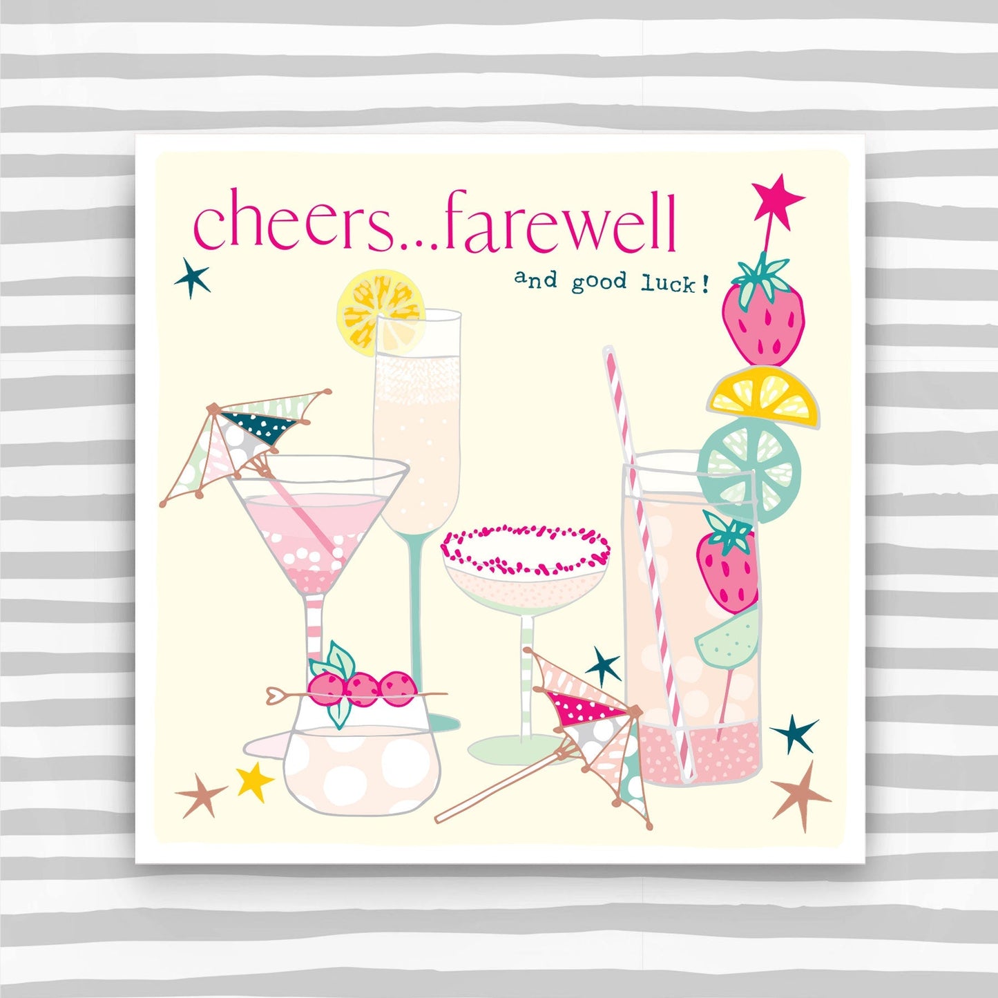 FB215-Molly Mae-Cheers Farewell And Good Luck!-Card-Flutter On The Breeze