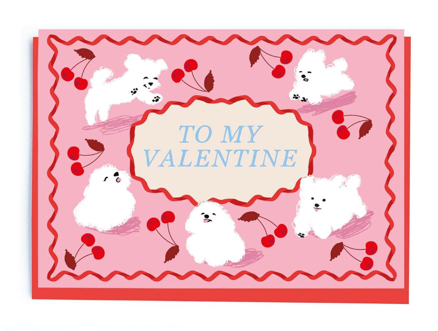 NL324-Noi-Valentine Dogs And Cherries-Card-