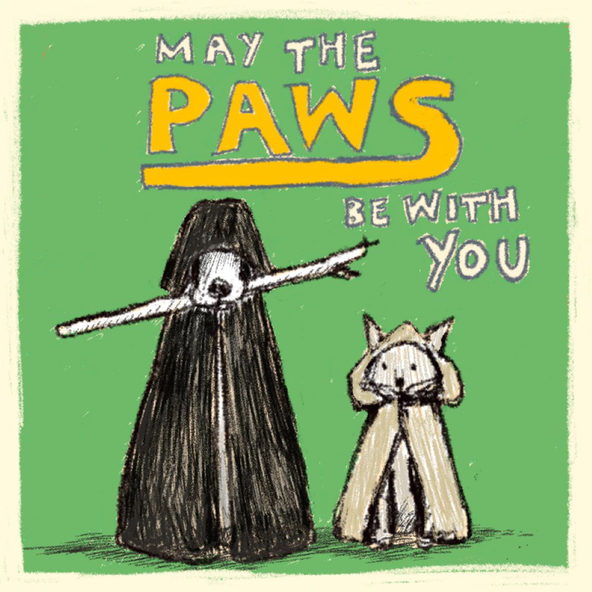 FP2089-Poet and Painter-May The Paws Be With You-Card-Motley